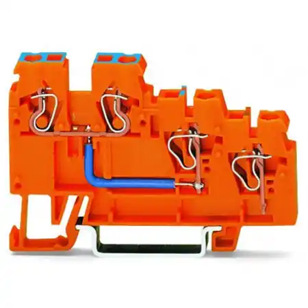 3-conductor sensor supply terminal block; Internal commoning, 9 A; with colored conductor entries; 2.5 mm²; CAGE CLAMP®; 2,50 mm²; orange Wago Ofertă limitată