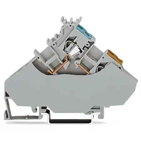3-conductor sensor supply terminal block; with colored conductor entries; 2.5 mm²; CAGE CLAMP®; 2,50 mm²; gray Wago Preț redus