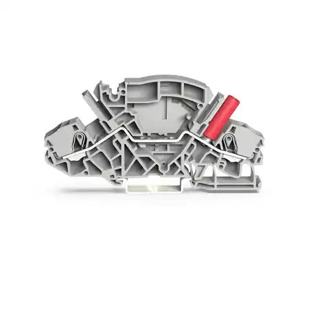 2-conductor through terminal block; 6 mm²; with touch-proof test socket; for 4 mm Ø test plugs; side and center marking; for DIN-rail 35 x 15 and 35 x 7.5; Push-in CAGE CLAMP®; 6,00 mm²; gray Wago Cumpără acum