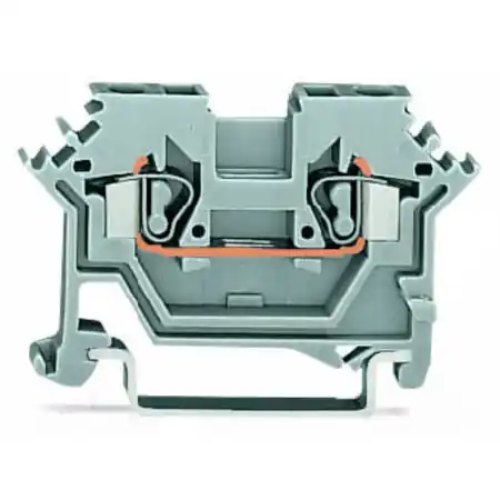 2-conductor through terminal block; 2.5 mm²; lateral marker slots; for DIN-rail 35 x 15 and 35 x 7.5; CAGE CLAMP®; 2,50 mm²; gray Wago Livrare expres
