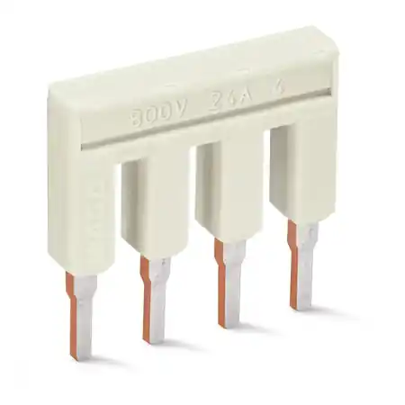 Vezi acum Push-in type jumper bar; insulated; 4-way; Nominal current 25 A; light gray Wago