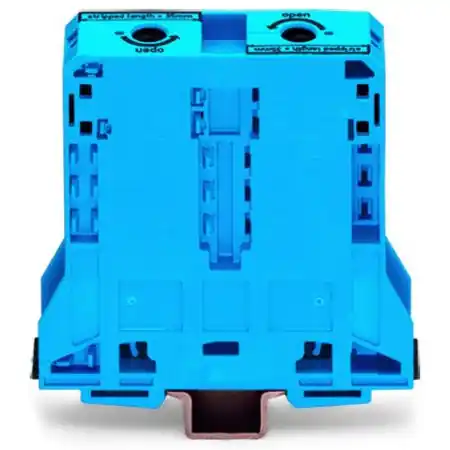 2-conductor through terminal block; 95 mm²; lateral marker slots; only for DIN 35 x 15 rail; POWER CAGE CLAMP; 95,00 mm²; blue Wago Ieftin