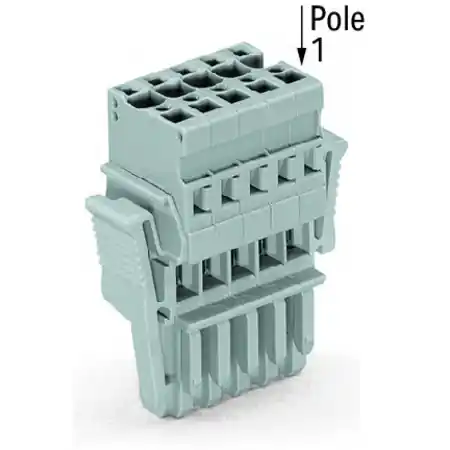 1-conductor female plug; Locking lever; 4 mm²; 15-pole; 4,00 mm²; gray Wago Cel mai bun preț