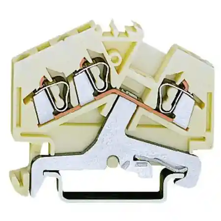 3-conductor shield terminal block; 2.5 mm²; center marking; for DIN-rail 35 x 15 and 35 x 7.5; CAGE CLAMP®; 2,50 mm²; white Wago Popular