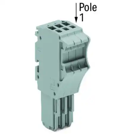 1-conductor female plug; 1.5 mm²; 9-pole; 1,50 mm²; gray Wago Reducere