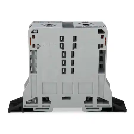 2-conductor through terminal block; 95 mm²; lateral marker slots; with fixing flanges; POWER CAGE CLAMP; 95,00 mm²; gray Wago Ofertă de sezon