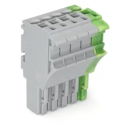 1-conductor female plug; 2.5 mm²; 5-pole; 2,50 mm²; gray, green-yellow Wago Reducere specială
