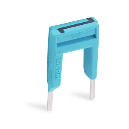 Adjacent jumper for continuous commoning; insulated; from 1 to 3; Nominal current 25 A; blue Wago Bestseller