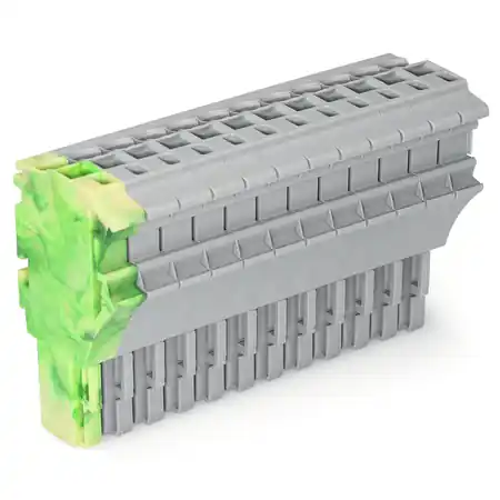 1-conductor female plug; 2.5 mm²; 12-pole; 2,50 mm²; green-yellow, gray Wago Doar azi