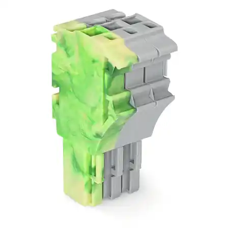 1-conductor female plug; 2.5 mm²; 3-pole; 2,50 mm²; green-yellow, gray Wago Premium