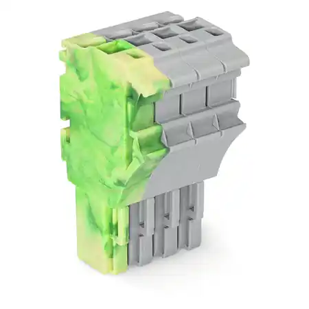 1-conductor female plug; 2.5 mm²; 4-pole; 2,50 mm²; green-yellow, gray Wago Livrare expres