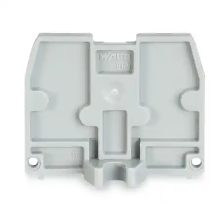 Ultima șansă End plate; with fixing flange M4; 2.5 mm thick; gray Wago