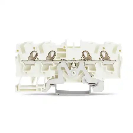 4-conductor shield terminal block; 4 mm²; side and center marking; for DIN-rail 35 x 15 and 35 x 7.5; Push-in CAGE CLAMP®; 4,00 mm²; white Wago Reducere