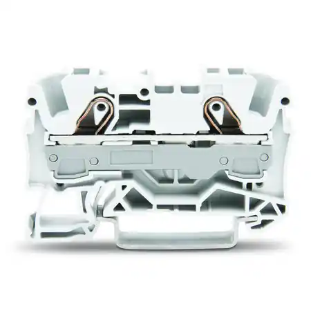 2-conductor shield terminal block; 6 mm²; suitable for Ex e II applications; side and center marking; for DIN-rail 35 x 15 and 35 x 7.5; Push-in CAGE CLAMP®; 6,00 mm²; white Wago Vezi acum