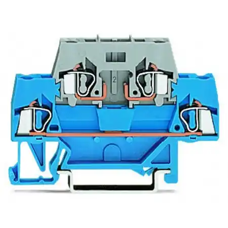 Ultima șansă Double-deck terminal block; for DIN-rail 35 x 15 and 35 x 7.5; 2.5 mm²; CAGE CLAMP®; 2,50 mm²; gray/gray Wago