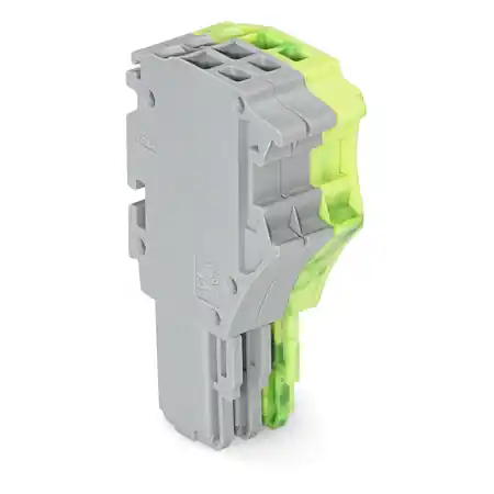 1-conductor female plug; 1.5 mm²; 3-pole; 1,50 mm²; gray, green-yellow Wago Super ofertă