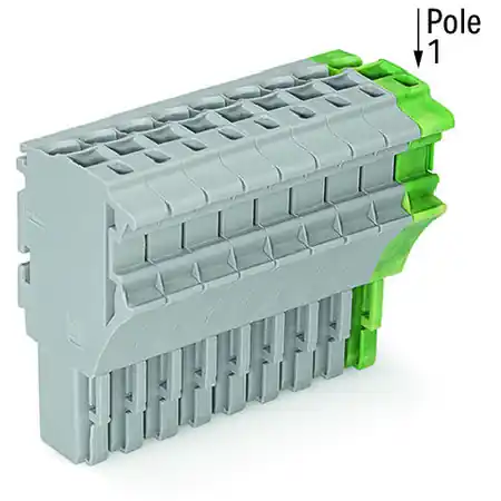 1-conductor female plug; 2.5 mm²; 11-pole; 2,50 mm²; gray, green-yellow Wago Livrare expres