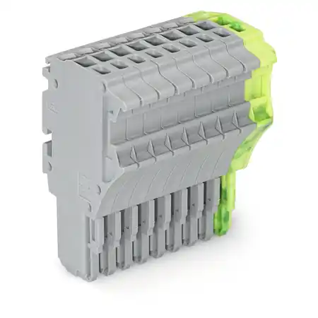 1-conductor female plug; 1.5 mm²; 9-pole; 1,50 mm²; gray, green-yellow Wago Ofertă limitată