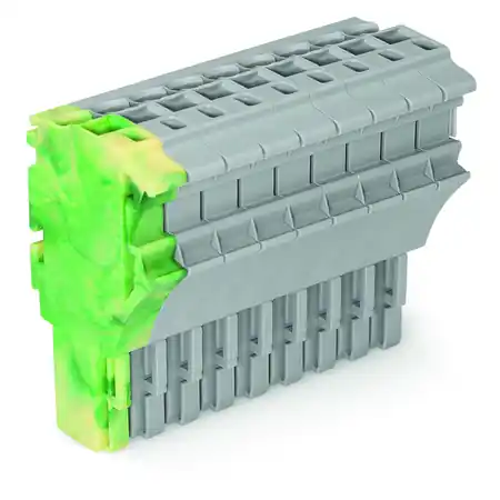 1-conductor female plug; 2.5 mm²; 9-pole; 2,50 mm²; green-yellow, gray Wago Cumpărături sigure