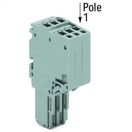 2-conductor female connector; 1.5 mm²; 4-pole; 1,50 mm²; gray Wago Preferatul clienților