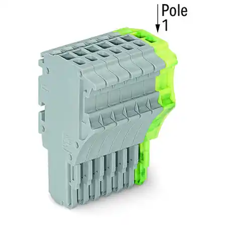 Vezi acum 1-conductor female plug; 1.5 mm²; 8-pole; 1,50 mm²; gray, green-yellow Wago