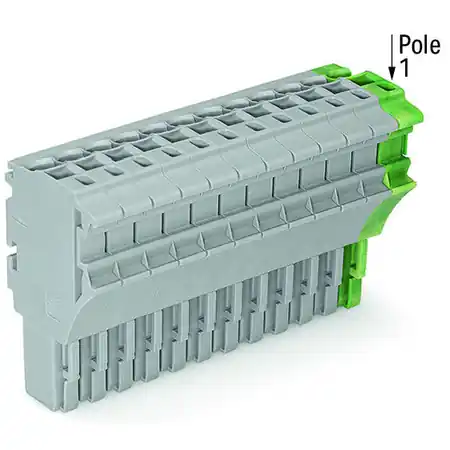 1-conductor female plug; 2.5 mm²; 13-pole; 2,50 mm²; gray, green-yellow Wago Reducere de preț