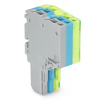 2-conductor female connector; 1.5 mm²; 3-pole; 1,50 mm²; gray, blue, green-yellow Wago Super ofertă