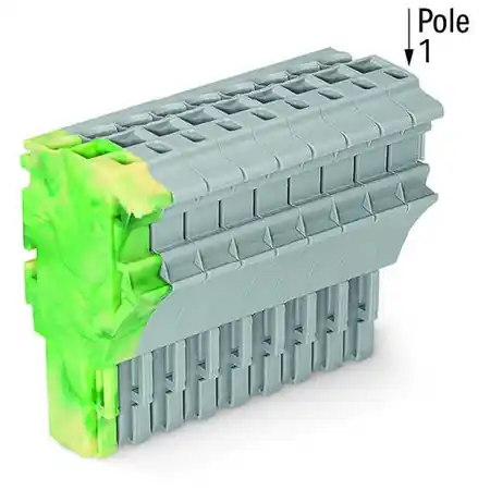 1-conductor female plug; 2.5 mm²; 11-pole; 2,50 mm²; green-yellow, gray Wago Vezi acum