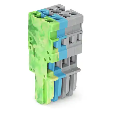 1-conductor female plug; 4 mm²; 4-pole; 4,00 mm²; green-yellow, blue, gray Wago Cumpără acum