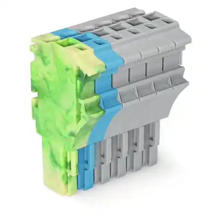 1-conductor female plug; 2.5 mm²; 6-pole; 2,50 mm²; green-yellow, blue, gray Wago Cumpără acum