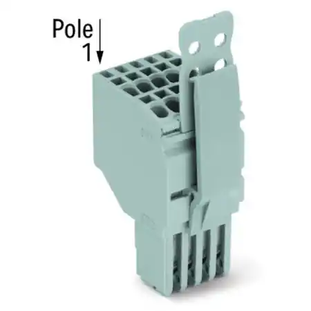 2-conductor female connector; Strain relief plate; 1.5 mm²; 15-pole; 1,50 mm²; gray Wago Cumpără online