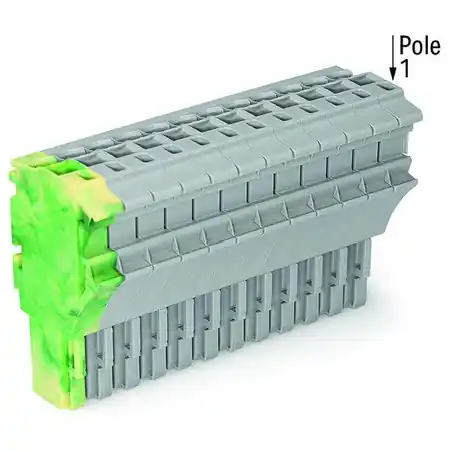 1-conductor female plug; 2.5 mm²; 13-pole; 2,50 mm²; green-yellow, gray Wago Vezi acum
