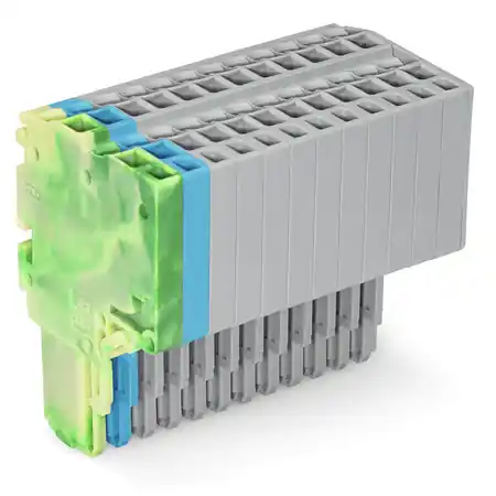 2-conductor female connector; 1.5 mm²; 12-pole; 1,50 mm²; green-yellow, blue, gray Wago Ofertă specială