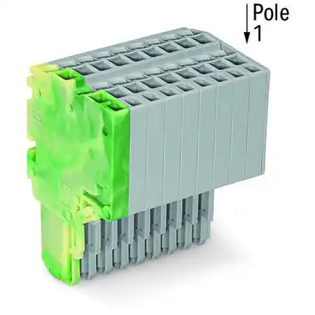 2-conductor female connector; 1.5 mm²; 11-pole; 1,50 mm²; green-yellow, gray Wago Ultima șansă