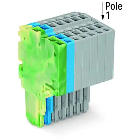 2-conductor female connector; 1.5 mm²; 8-pole; 1,50 mm²; green-yellow, blue, gray Wago Disponibil imediat