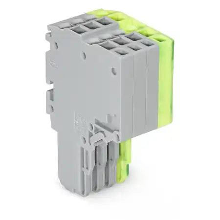2-conductor female connector; 1.5 mm²; 4-pole; 1,50 mm²; gray, green-yellow Wago Preferatul clienților