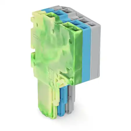 2-conductor female connector; 1.5 mm²; 3-pole; 1,50 mm²; green-yellow, blue, gray Wago Comandă acum