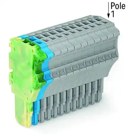 1-conductor female plug; 1.5 mm²; 14-pole; 1,50 mm²; green-yellow, blue, gray Wago Preț redus