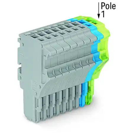 1-conductor female plug; 1.5 mm²; 11-pole; 1,50 mm²; gray, blue, green-yellow Wago Livrare rapidă