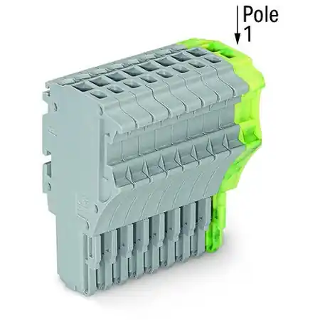 1-conductor female plug; 1.5 mm²; 11-pole; 1,50 mm²; gray, green-yellow Wago Cel mai vândut