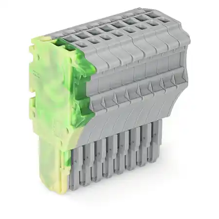 1-conductor female plug; 1.5 mm²; 9-pole; 1,50 mm²; green-yellow, gray Wago Preferatul clienților