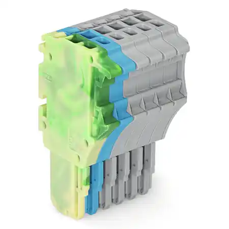 1-conductor female plug; 1.5 mm²; 6-pole; 1,50 mm²; green-yellow, blue, gray Wago Plată sigură