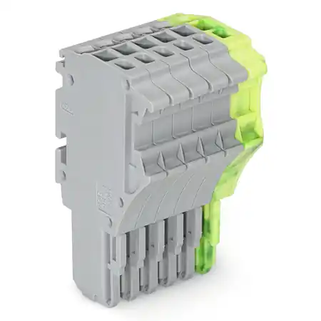 1-conductor female plug; 1.5 mm²; 6-pole; 1,50 mm²; gray, green-yellow Wago Livrare rapidă