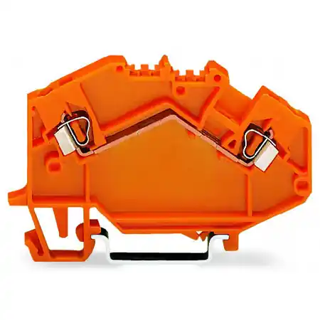 2-conductor through terminal block; 2.5 mm²; center marking; for DIN-rail 35 x 15 and 35 x 7.5; CAGE CLAMP®; 2,50 mm²; orange Wago Cel mai vândut