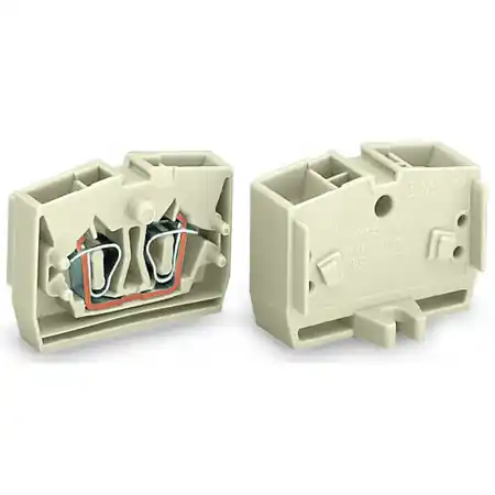 2-conductor end terminal block; suitable for Ex e II applications; without push-buttons; with fixing flange; for screw or similar mounting types; Fixing hole 3.2 mm Ø; 2.5 mm²; CAGE CLAMP®; 2,50 mm²; light gray Wago Reduceri
