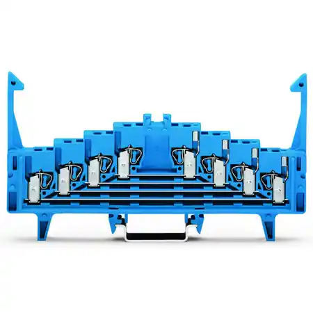 4-level terminal block for matrix patching; for 35 x 7.5 mounting rail; 1,50 mm²; blue Wago Reducere