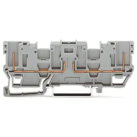 2-pin carrier terminal block; with 2 jumper positions; for DIN-rail 35 x 15 and 35 x 7.5; gray Wago Plată securizată