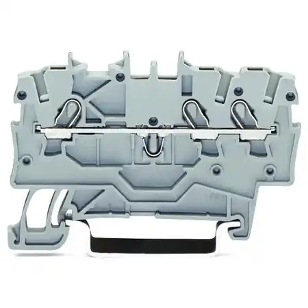 3-conductor through terminal block; 1 mm²; suitable for Ex e II applications; side and center marking; for DIN-rail 35 x 15 and 35 x 7.5; Push-in CAGE CLAMP®; 1,00 mm²; yellow Wago Comandă acum