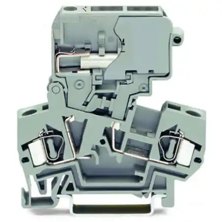2-conductor disconnect terminal block; for DIN-rail 35 x 15 and 35 x 7.5; 4 mm²; CAGE CLAMP®; 4,00 mm²; orange Wago Promoție
