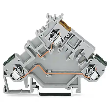 3-conductor actuator supply terminal block; with colored conductor entries; 2.5 mm²; CAGE CLAMP®; 2,50 mm²; gray Wago Comandă acum